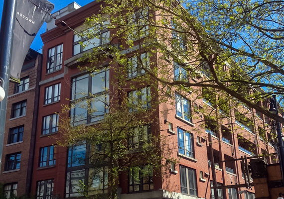 28 Powell Street, Gastown. New lofts with exposed concrete ceilings, floors and duct work. 25 residential + 1 commercial retail space.